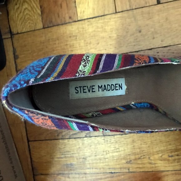 Vintage Steve Madden•Pammy Tribal Woven Wedges•Sz  7.5 - Picture 7 of 7